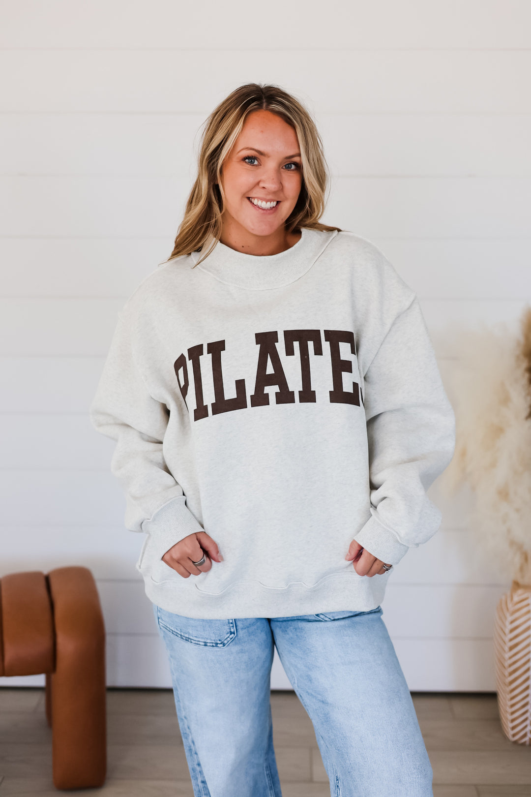 Pilates & Yoga Mock Neck Top