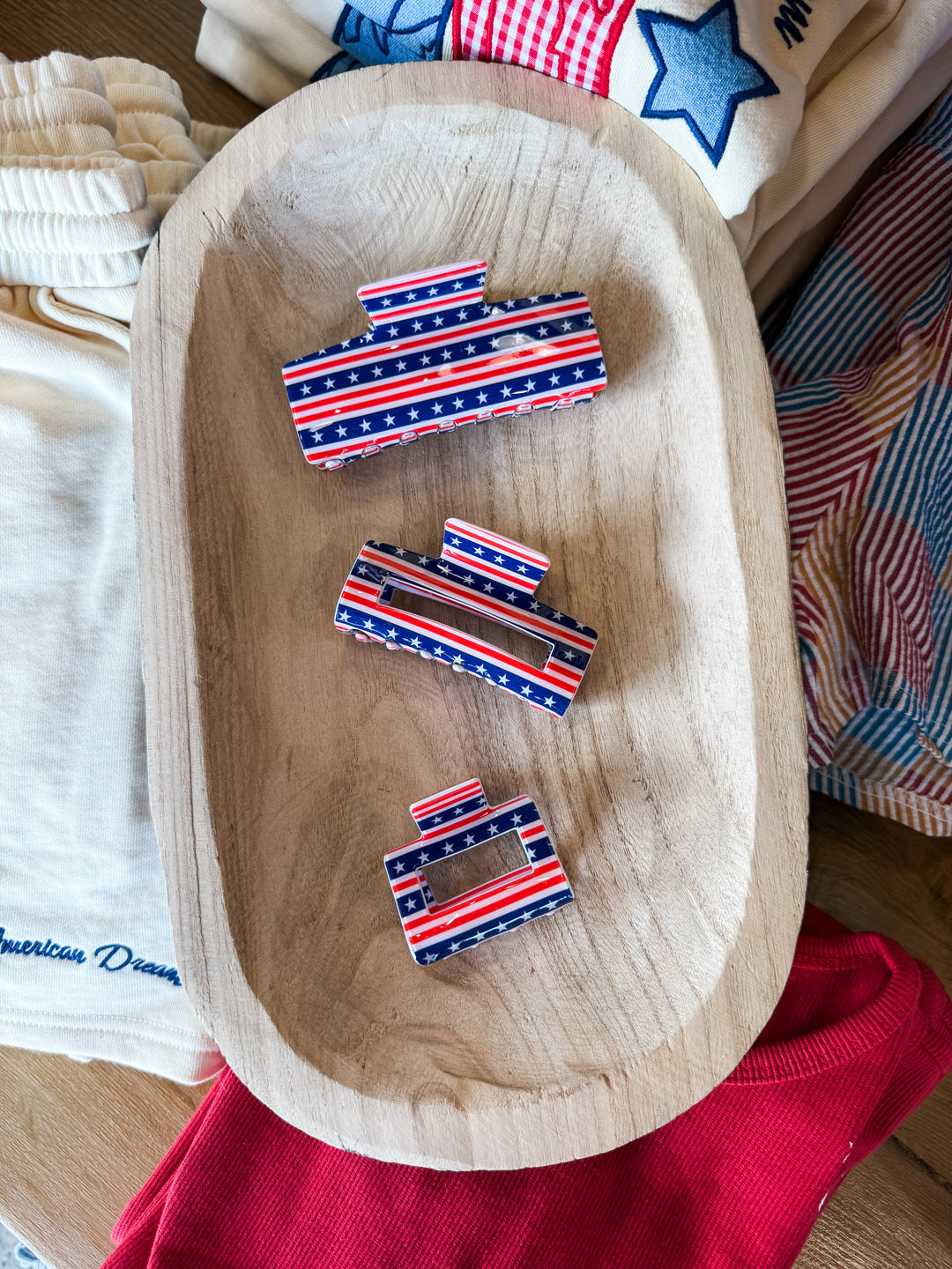 Americana Trio Hair Clip Bundle