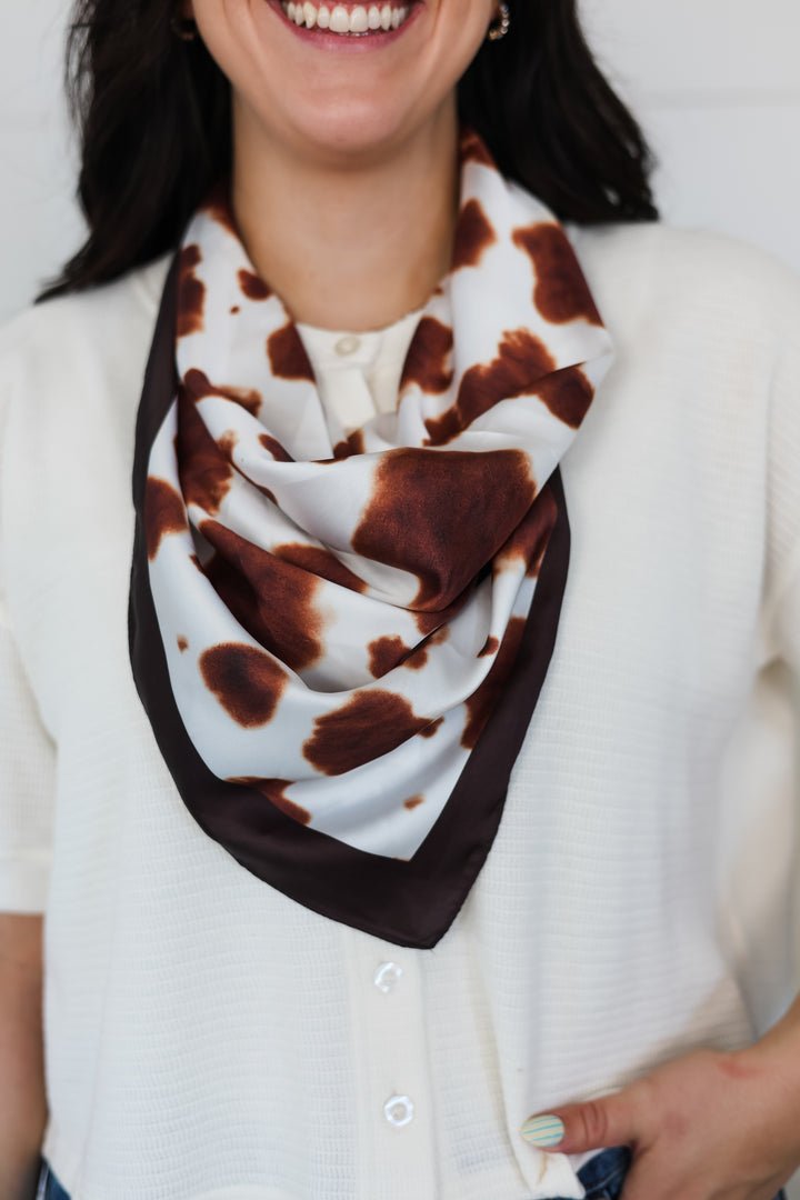Cow Square Scarf