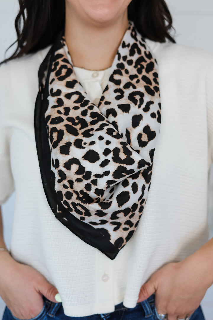 Leopard Square Scarf
