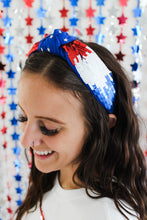 Load image into Gallery viewer, Patriotic Tricolor Sequin Headband
