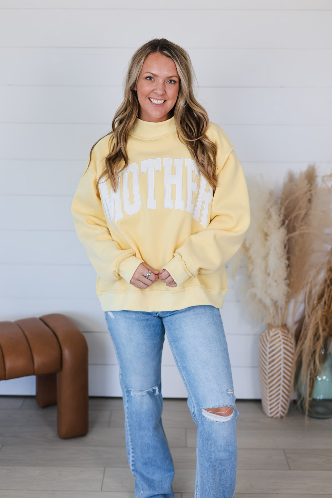 MOTHER Mock Neck Top