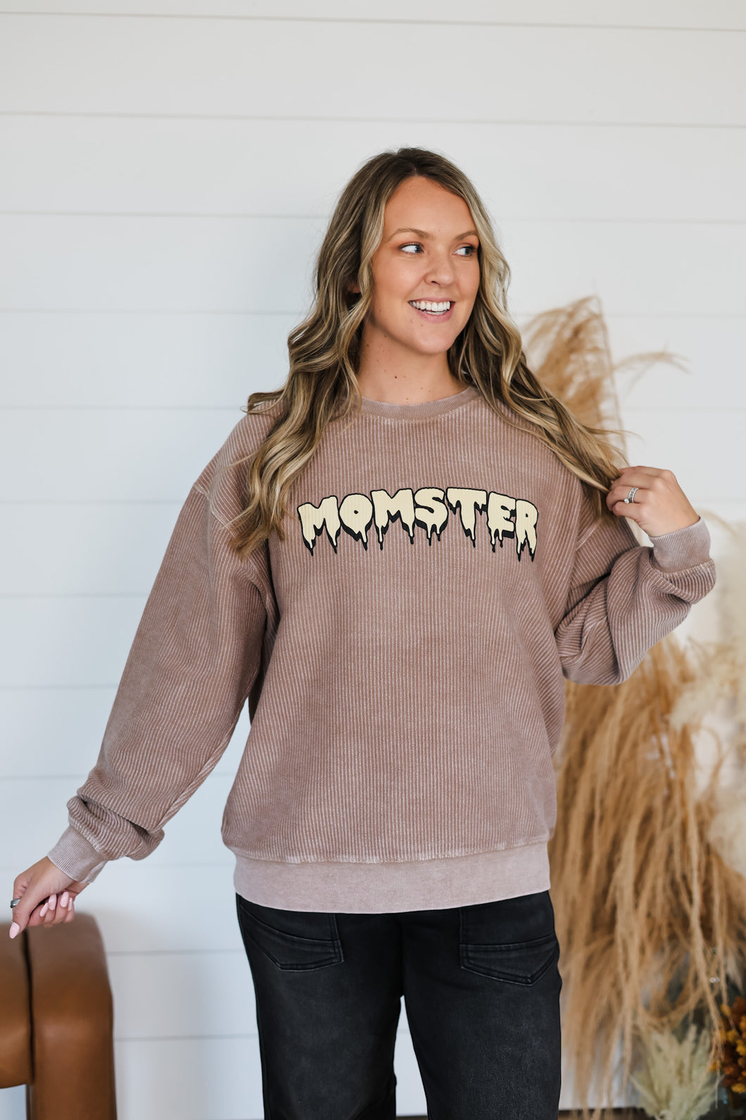 MOMster Corded Crew Top