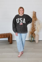 Load image into Gallery viewer, USA Flag Corded Crew
