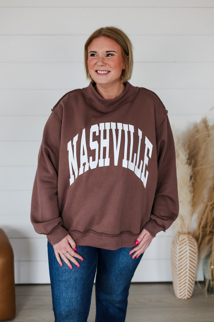 Nashville To Broadway Mock Neck