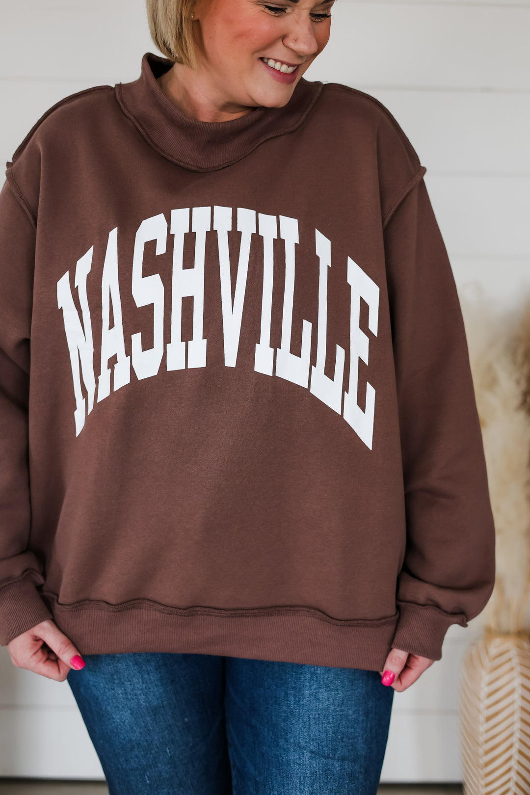 Nashville To Broadway Mock Neck