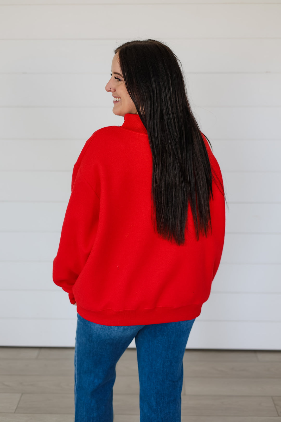 USA & Flag Reversible Mock Neck Top