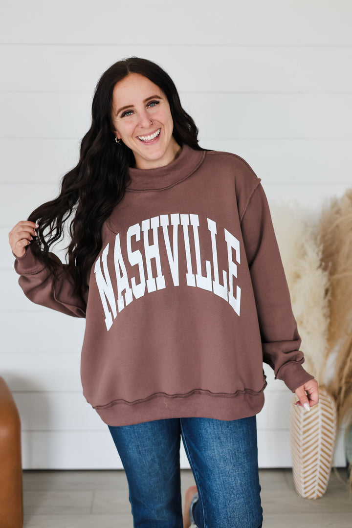 Nashville To Broadway Mock Neck