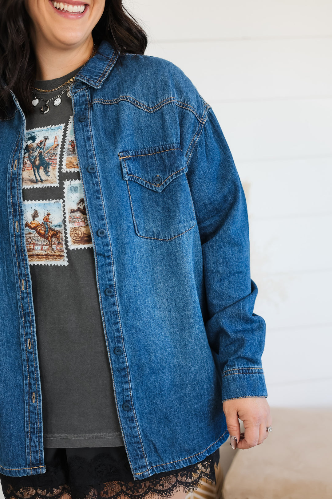Just In Case Denim Top