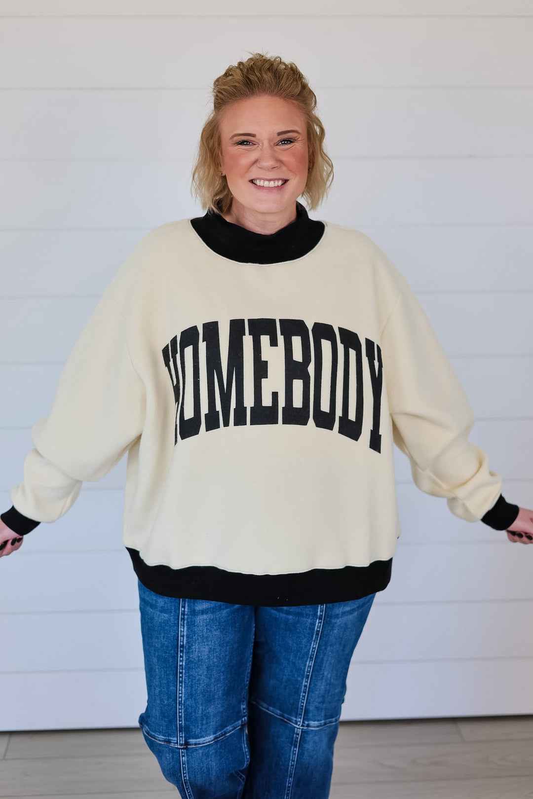 Reversible HOMEBODY Mock Neck Top