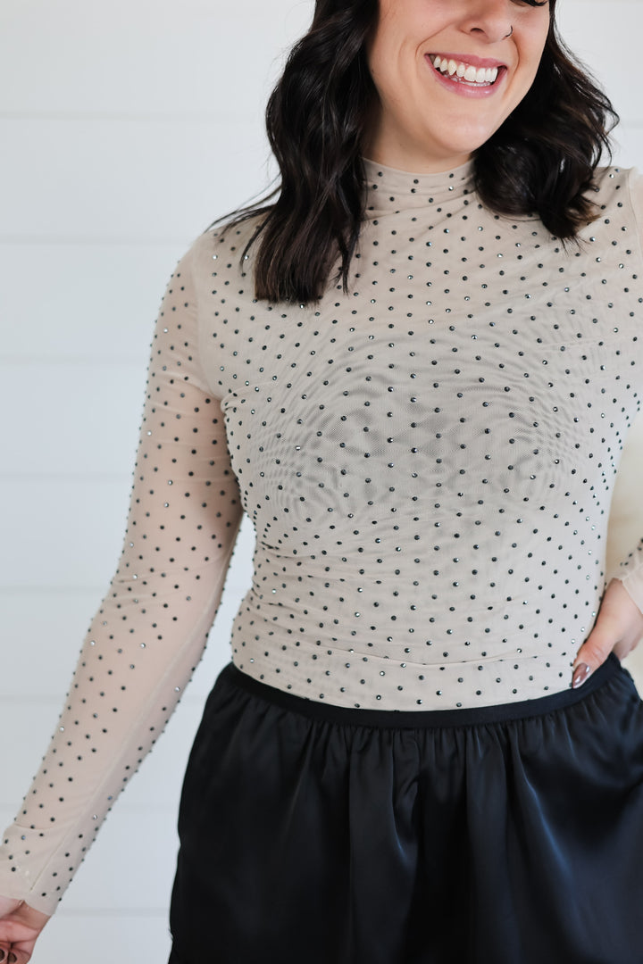 Made To Shine Rhinestone Top