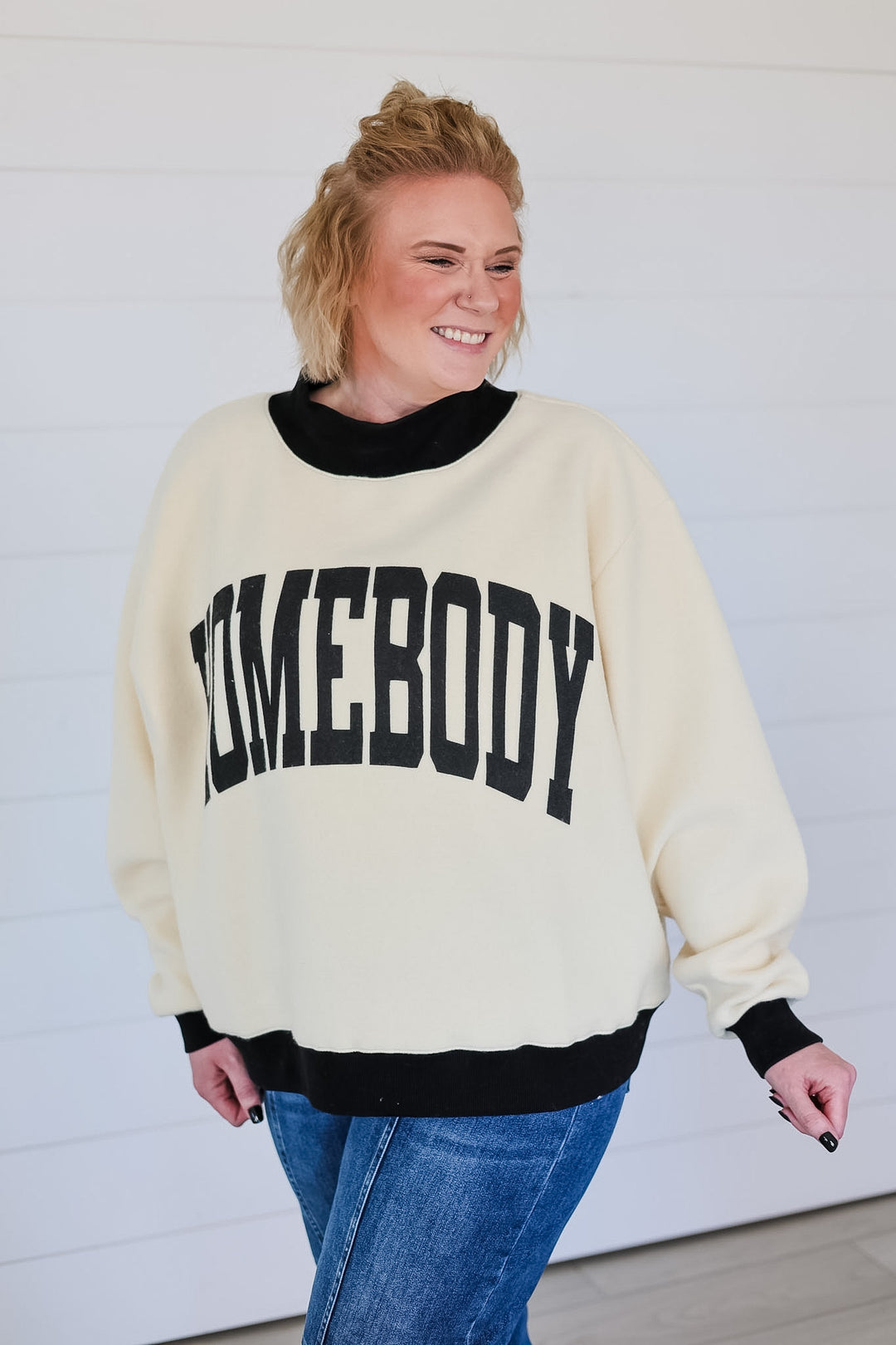 Reversible HOMEBODY Mock Neck Top