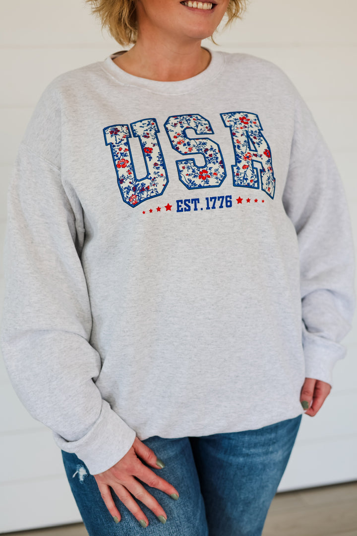 Floral USA Top