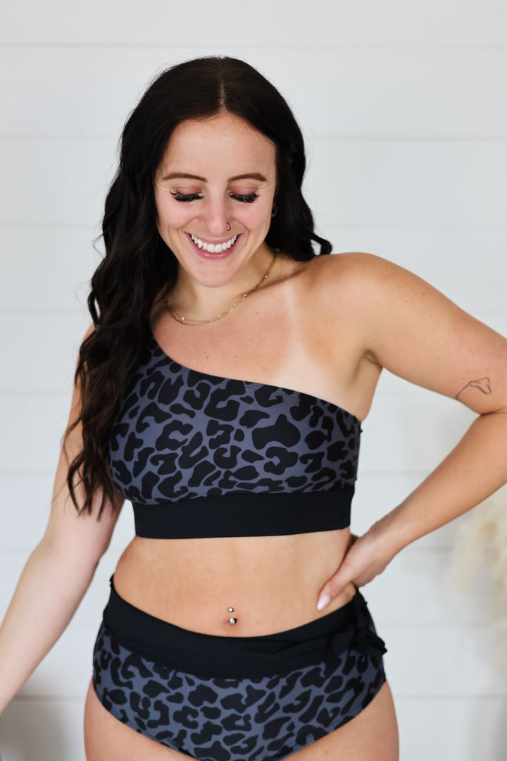 Island Style One-Shoulder Swim Top