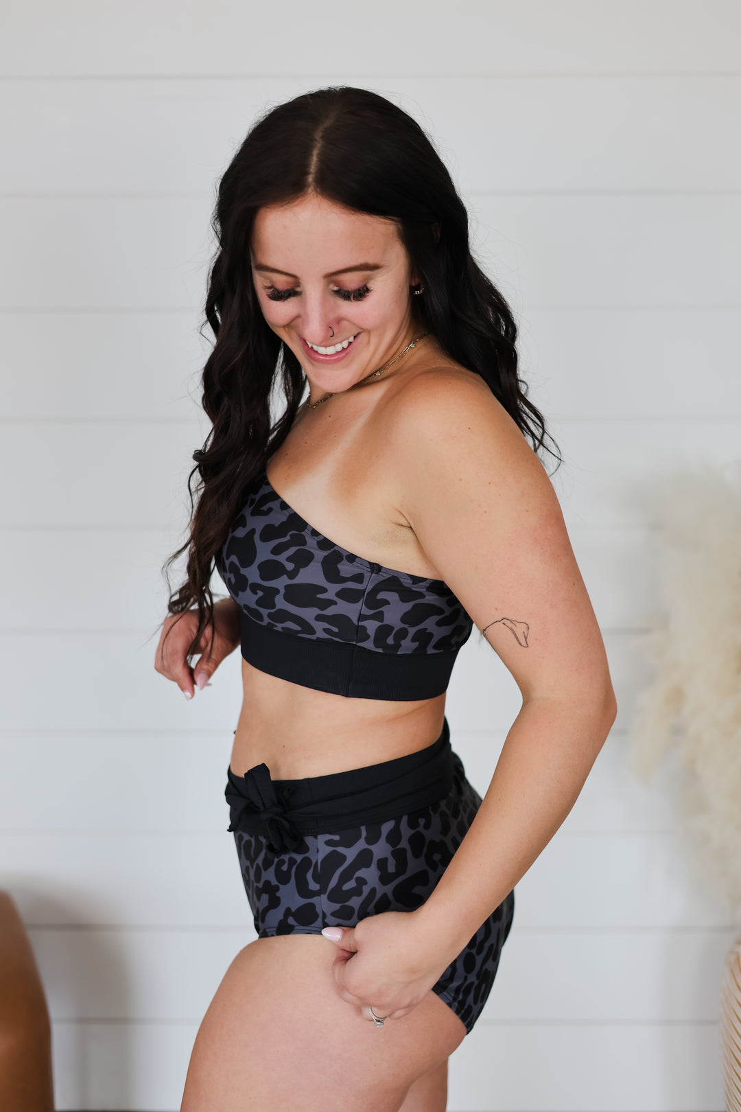 Island Style One-Shoulder Swim Top