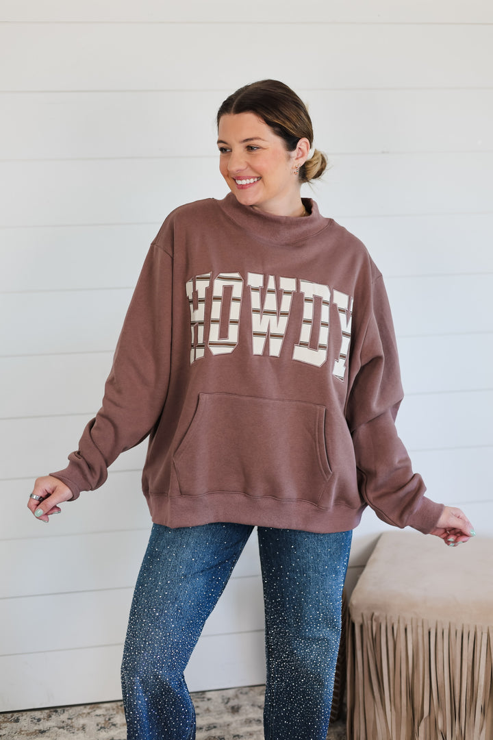 HOWDY Mock Neck Top