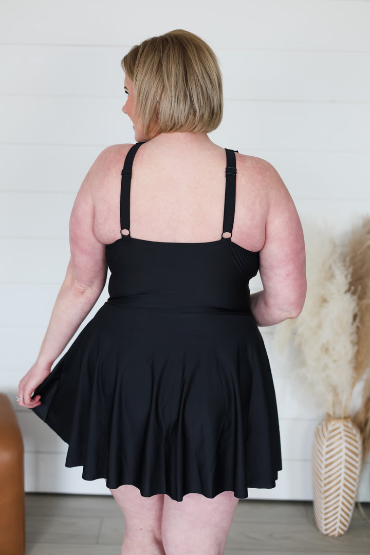 Off To The Coast Ruffle Swim Dress