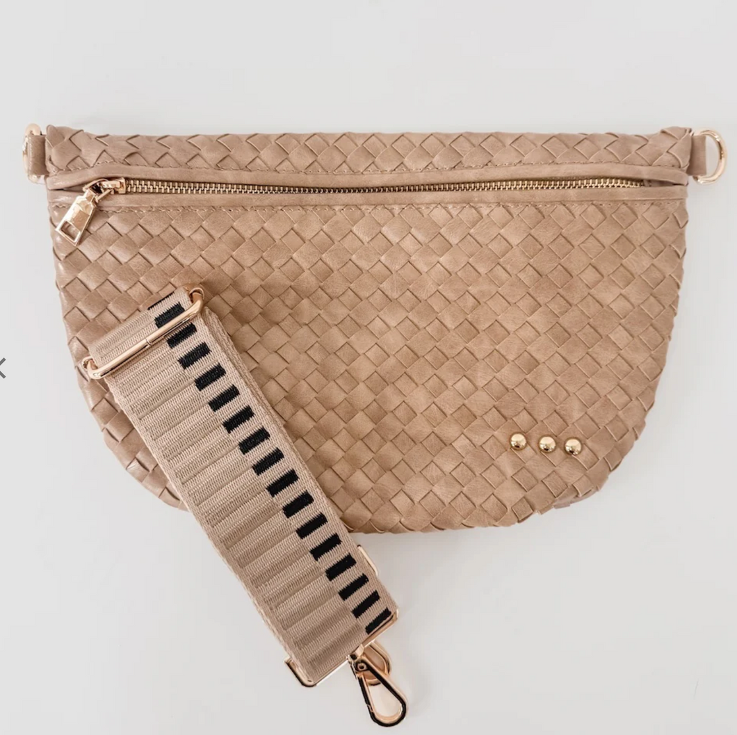 Sonny Woven Bum Bag - Taupe