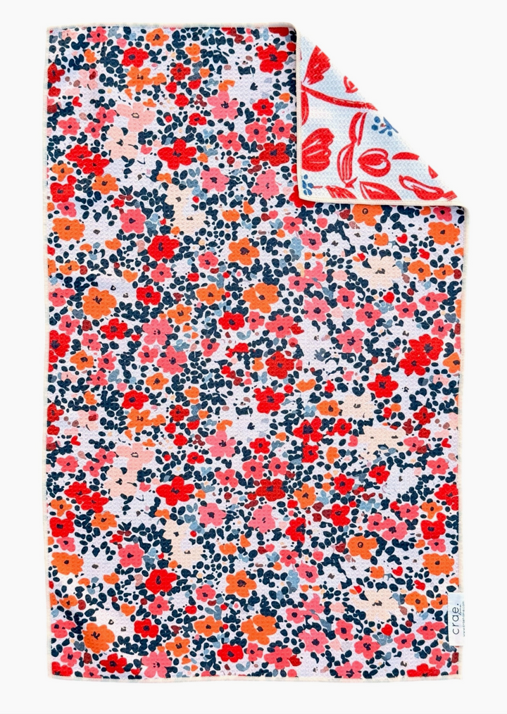 Rust and Rows Reversible Hand Towel
