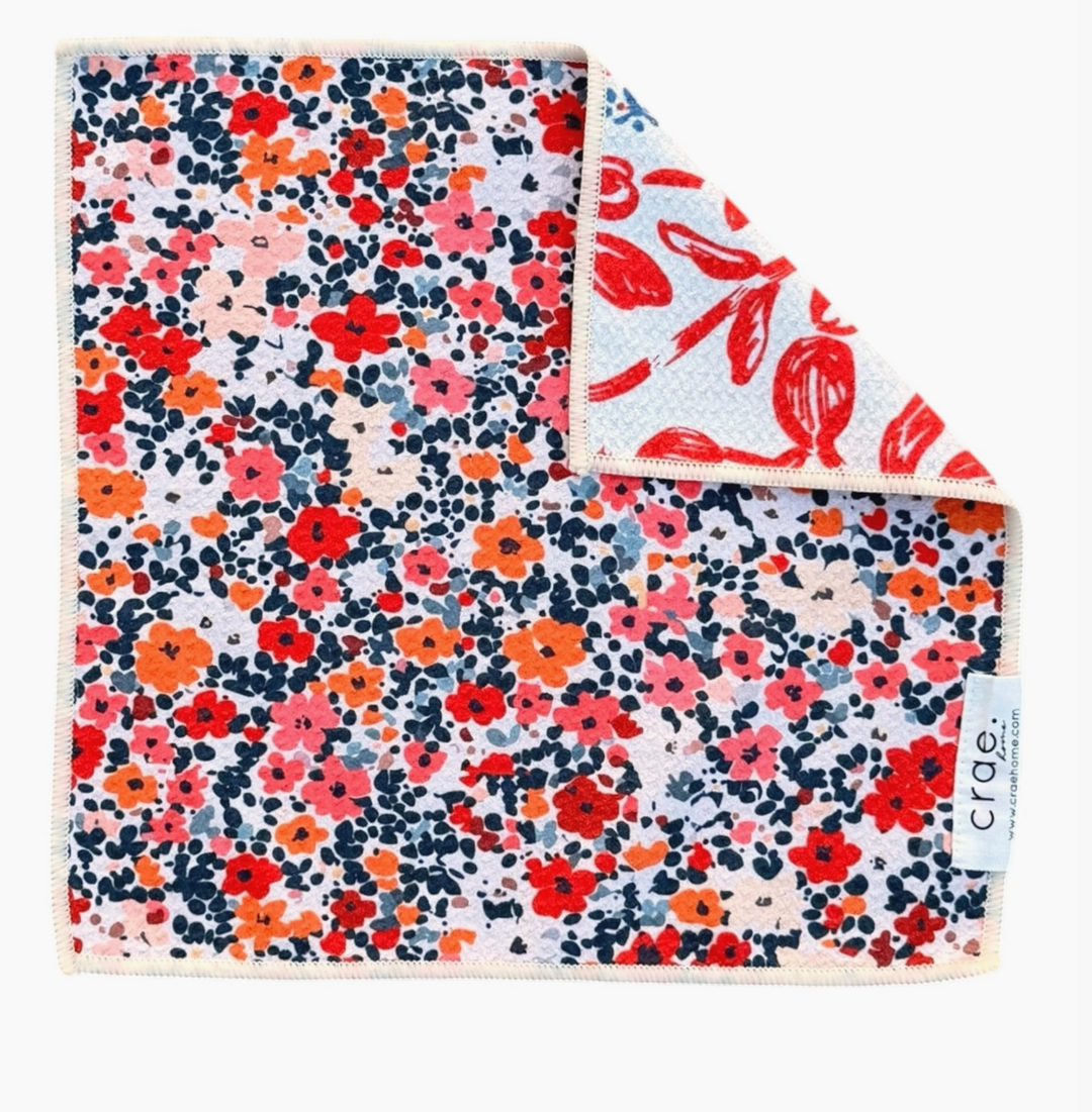 Rust and Rows Reversible Washcloth