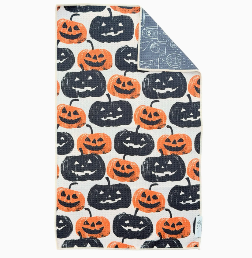 Midnight Pumpkins Reversible Hand Towel
