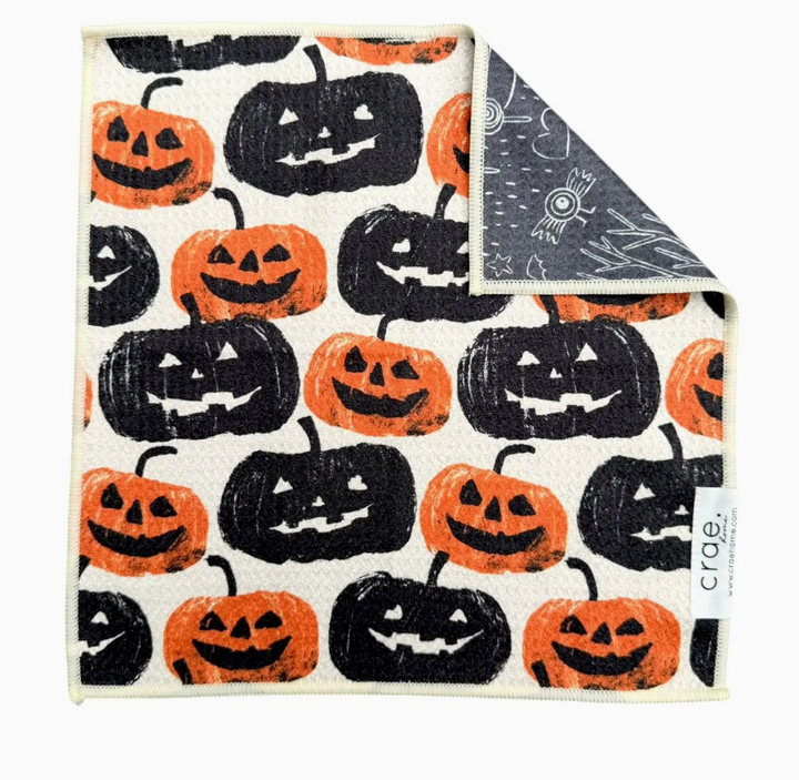 Midnight Pumpkins Reversible Washcloth