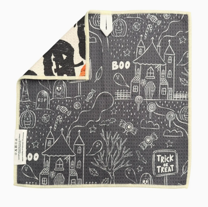 Midnight Pumpkins Reversible Washcloth