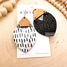 Load image into Gallery viewer, Black Line Abstract Earrings
