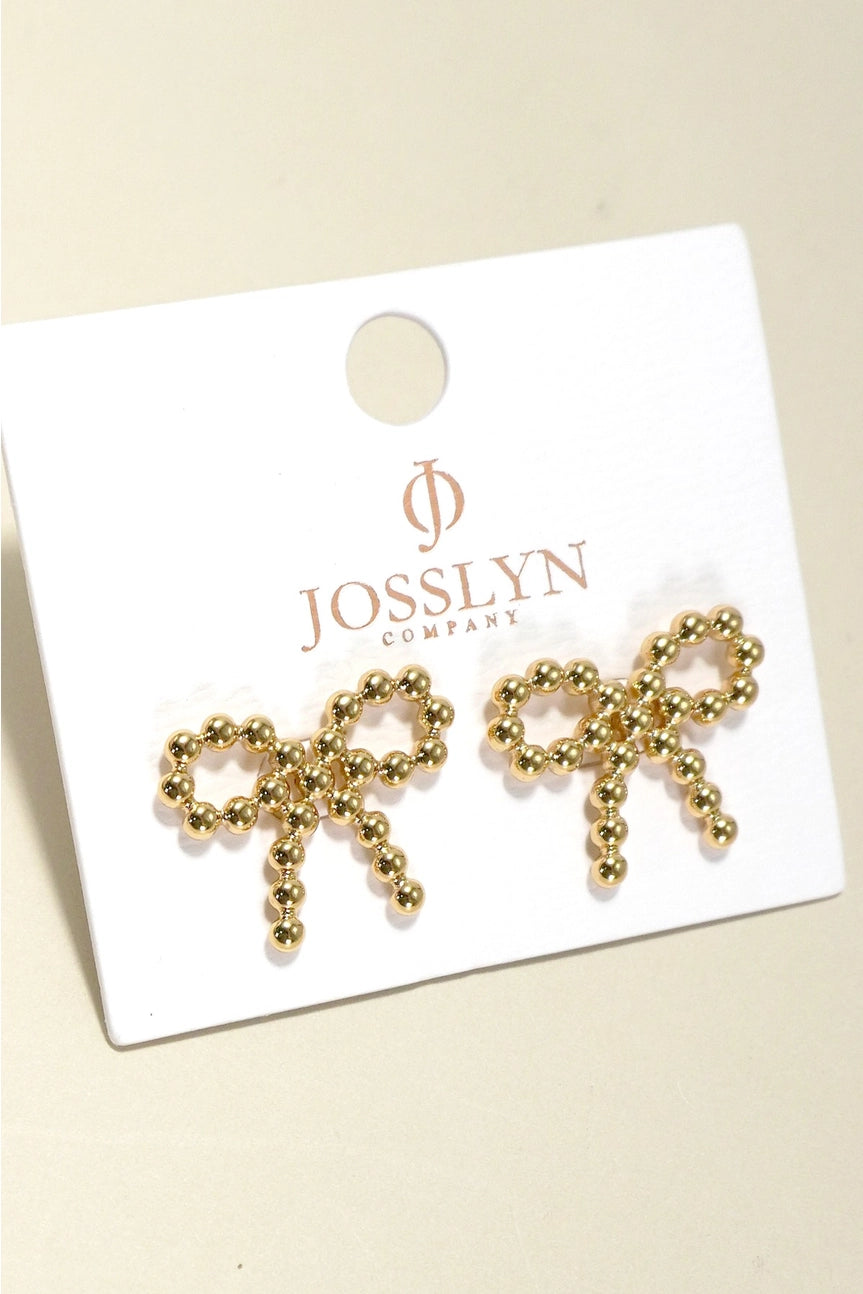 Bow Earrings - Gold