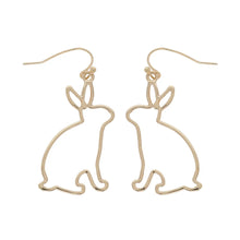 Load image into Gallery viewer, Easter Rabbit Shaped Outline Dangle Earrings
