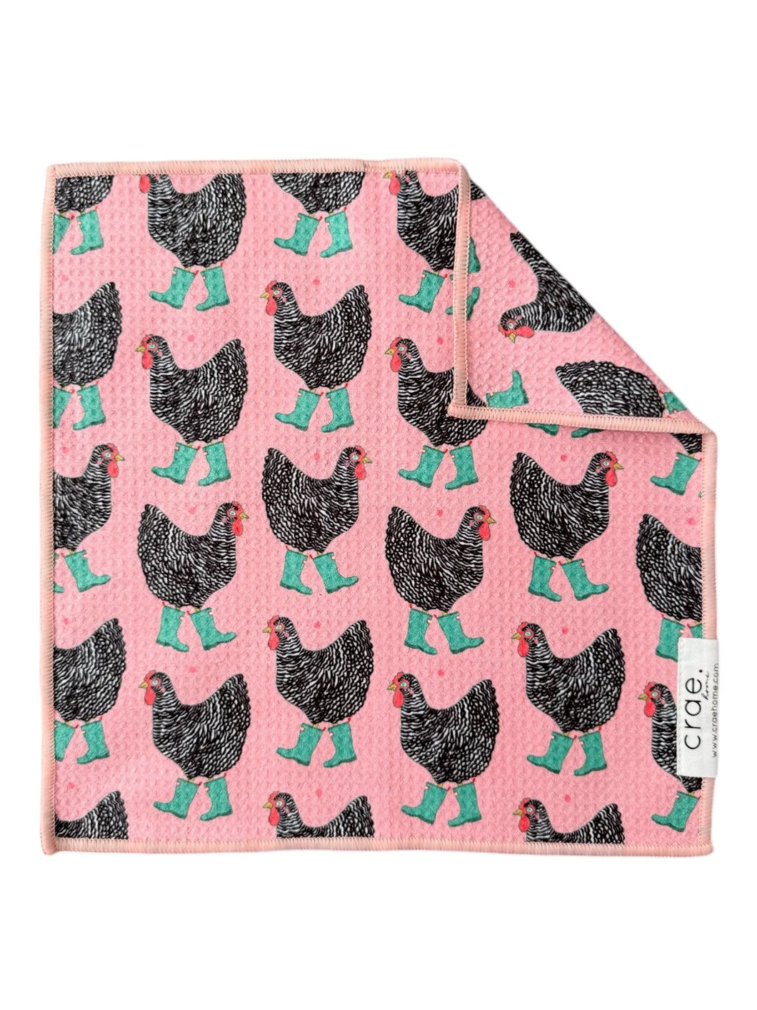 Chick In Boots Double Sided Washcloth