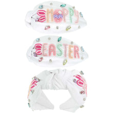 Load image into Gallery viewer, Hoppy Easter Pastel Beaded Top Knotted Headband
