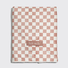 Load image into Gallery viewer, XL Quick Dry Hair Towel Wrap - Terracotta Checker
