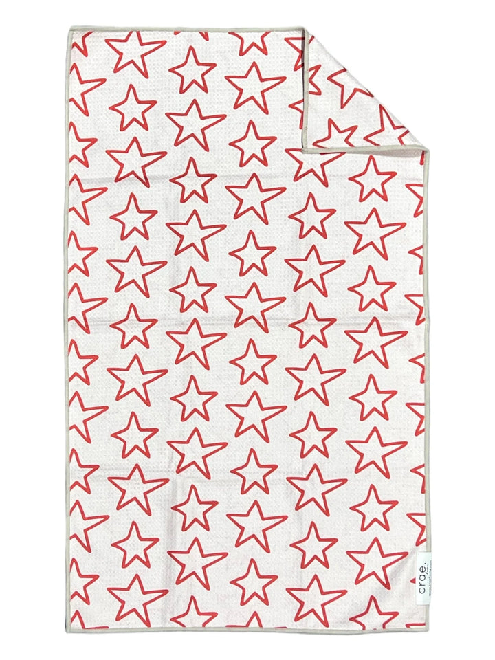 Stars & Stripes On Stripes: 2 Double Sided-Hand Towels