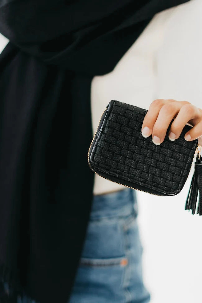 Sonny Woven Wallet - Black