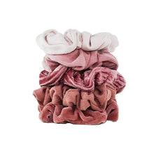 Load image into Gallery viewer, KITSCH: Velvet Scrunchies - Blush/Mauve
