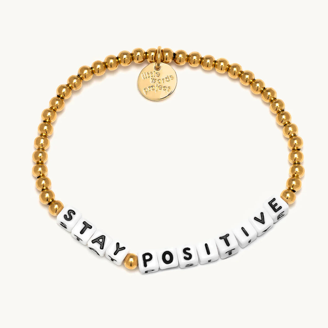 LWP: Stay Positive Bracelet - Waterproof Gold
