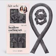 Load image into Gallery viewer, KITSCH: Satin Heatless Curling Set - Charcoal
